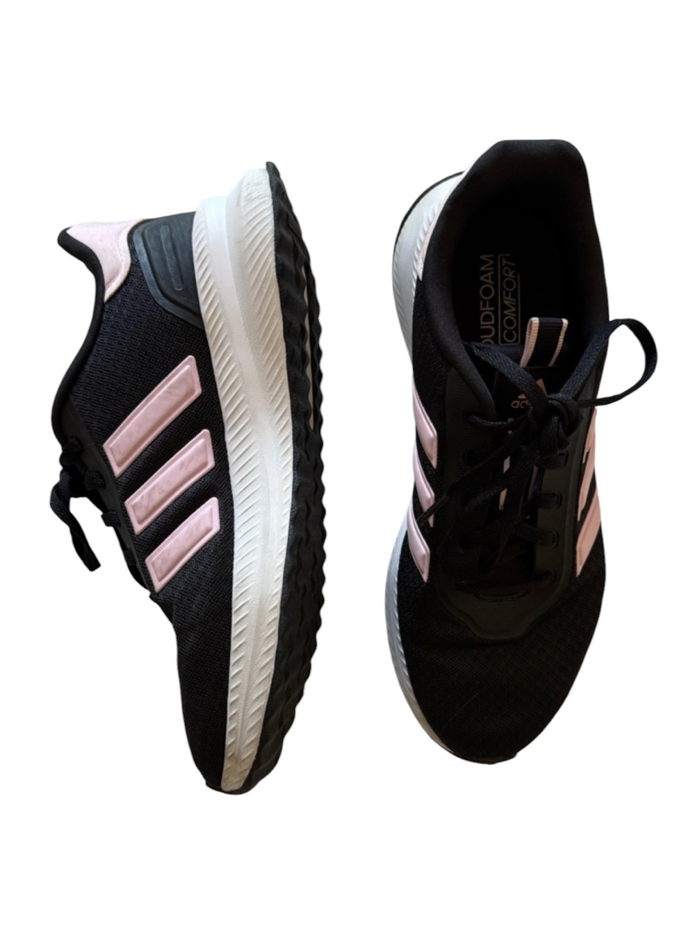Adidas Women's Black and Light Pink Athletic Shoes
